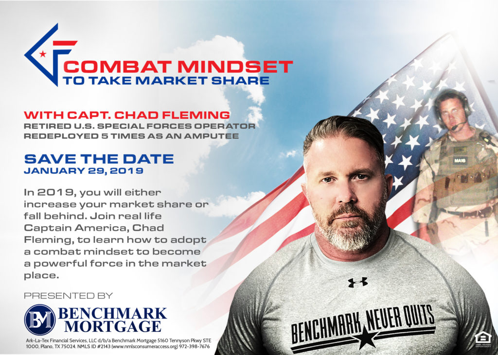 Combat Mindset save-the-date postcard